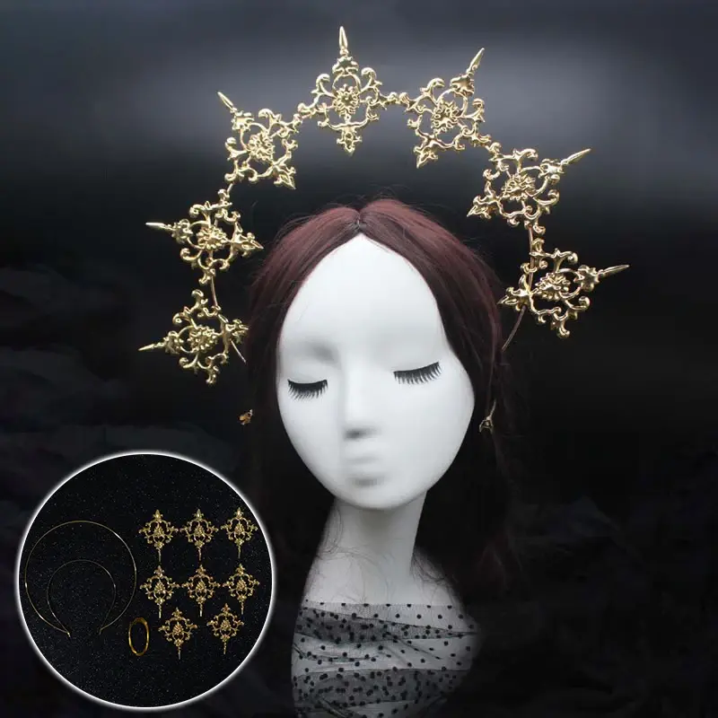 Thumbnail: Gothic Spiked Halo Crown Headband
