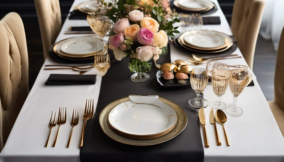 Dîner Gala d'Anniversaire Élégant
