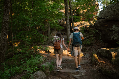 devils lake hiking elopement east bluff trail