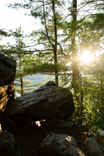 devils lake hiking elopement east bluff trail
