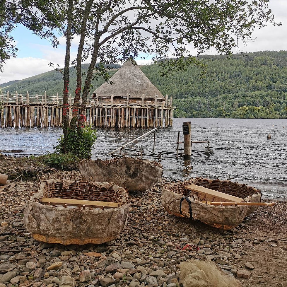 Thumbnail: Coracle traditional hide boat