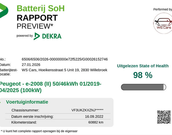 SoH-test Peugeot e-2008 2022