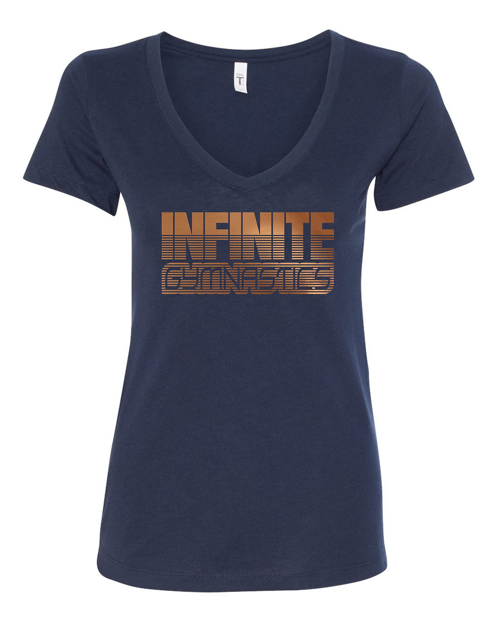 Thumbnail: Infinite Gymnastics ~ Women's V-Neck T-Shirt - Design: IG Lines