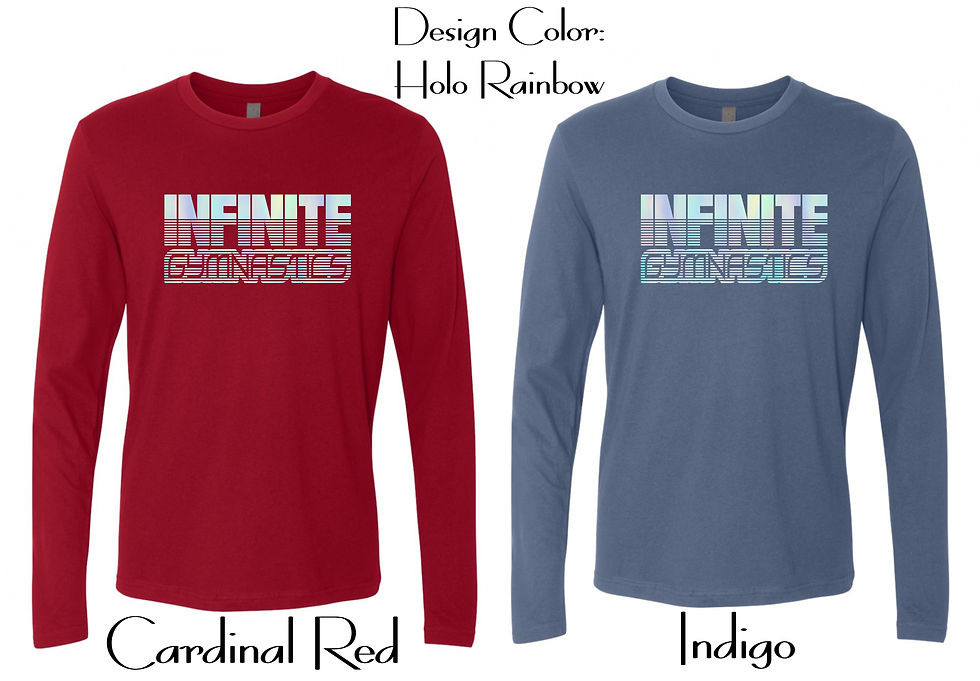 Thumbnail: Infinite Gymnastics ~ Adult Unisex Long Sleeve Shirt - Design: IG Lines