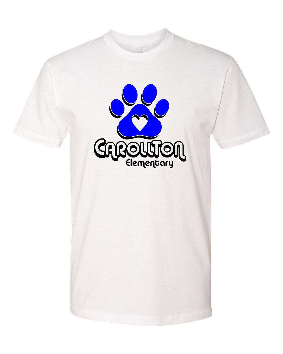 Thumbnail: Carollton Elementary ~ Unisex Fit T-Shirt ~ Pawprint Design