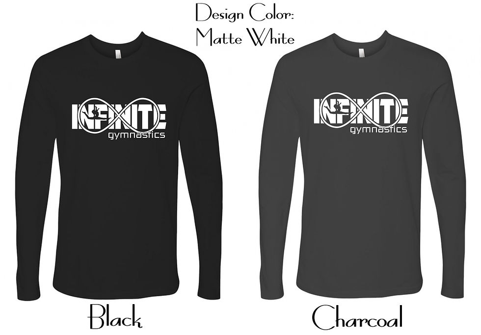 Thumbnail: Infinite Gymnastics ~ Adult Unisex Long Sleeve Shirt - Design: IG Infinity~GIRL