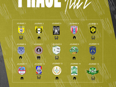 🦁 Teranga Sporting Club – Affiche Phase Aller Ligue 2 Pro 2025/2026