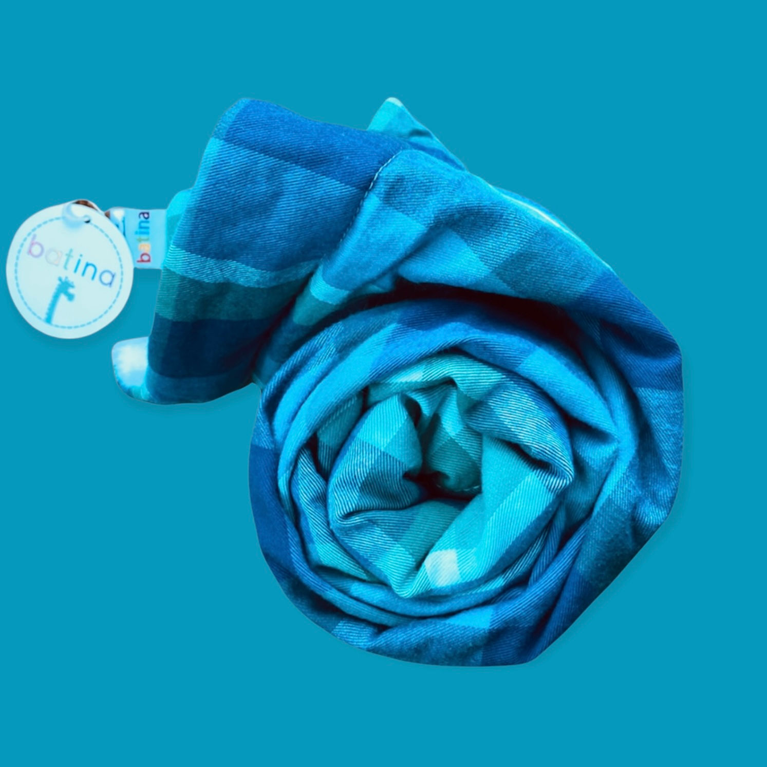 BABYDECKE grün kariert