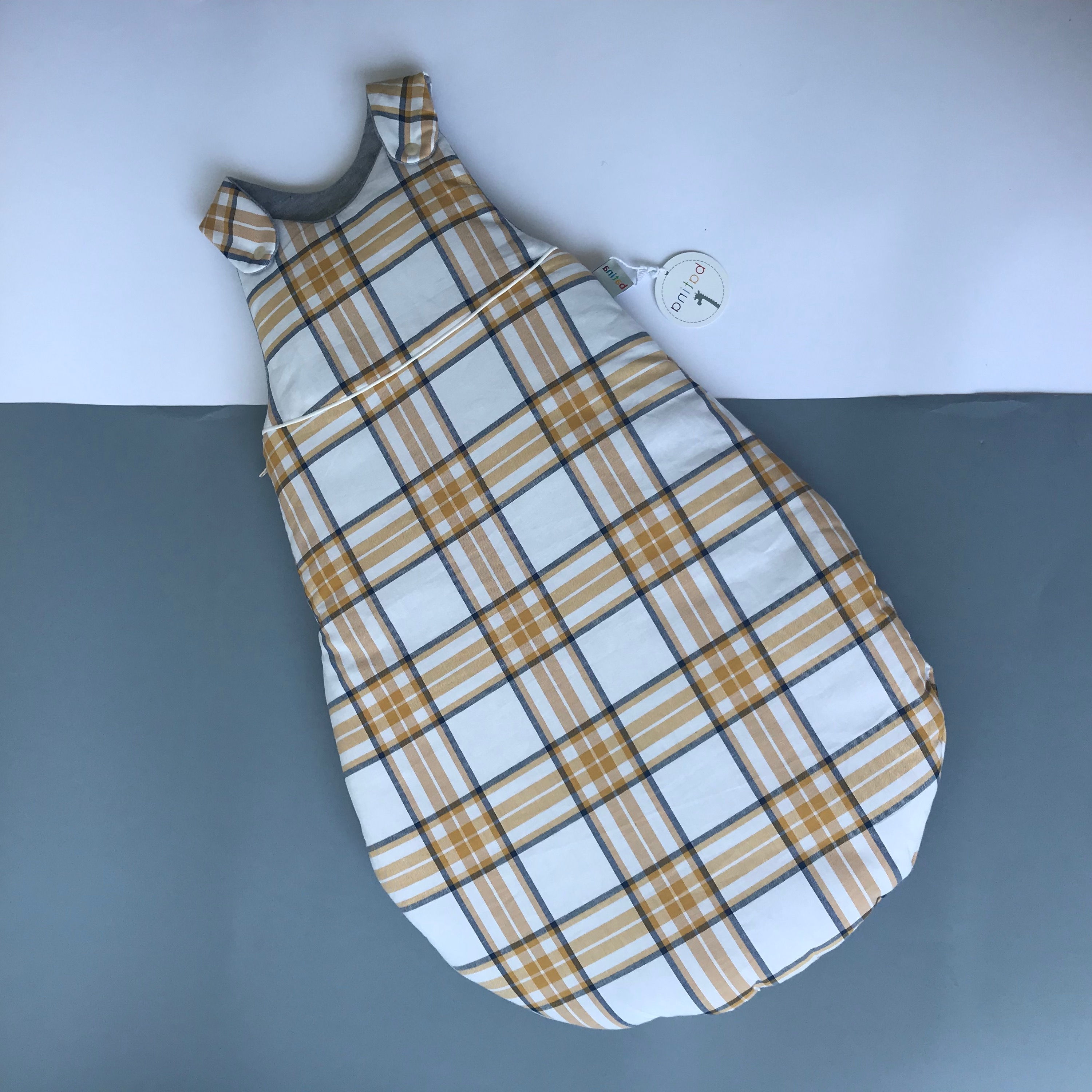 SCHLAFSACK GELB KARIERT