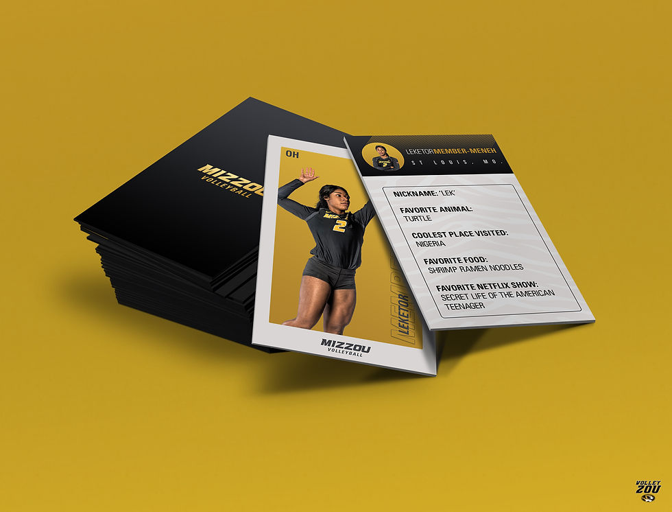 Leketor Member-Meneh of Mizzou Volleyball trading card