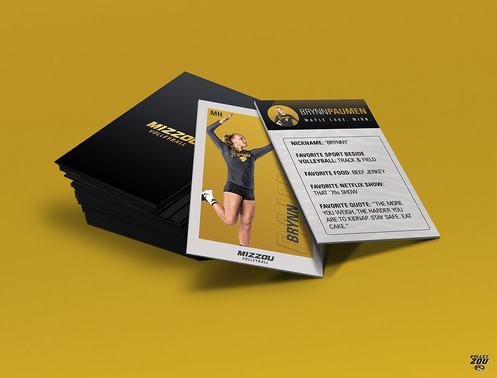 Brynn Paumen of Mizzou Volleyball trading card