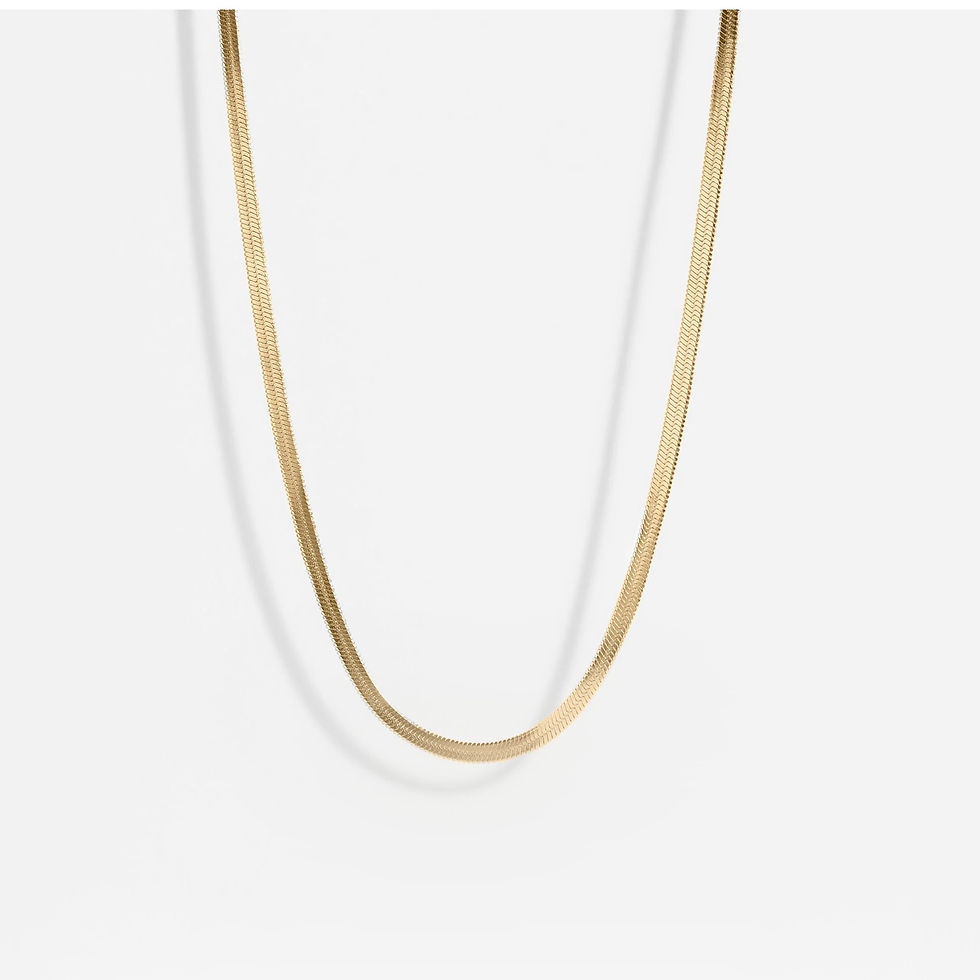 Thumbnail: Golden Flow Herringbone Necklace