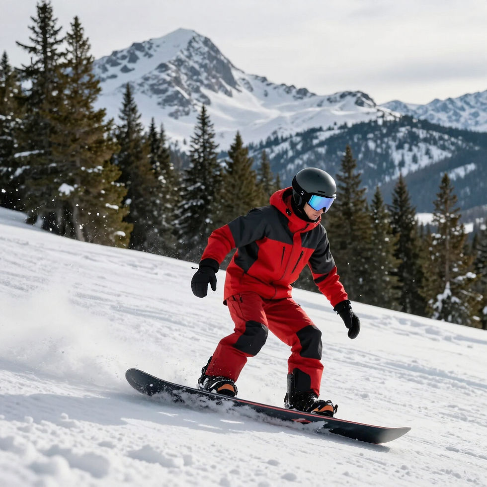 Snowboarder on Slope