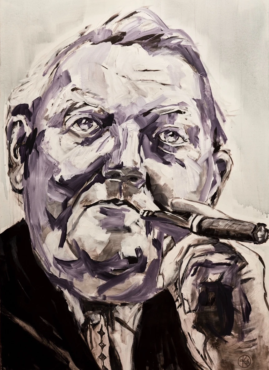 Ludwig Erhard | CDU | 1963 - 1966 Acryl auf Leinwand | 140 x 100 | 2017