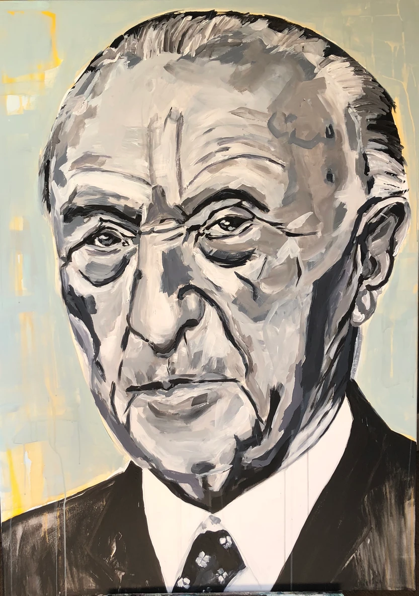 Konrad Adenauer | CDU | 1949 - 1963 Acryl auf Leinwand | 140 x 100 | 2019