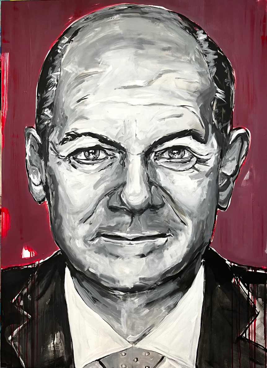 Olaf Scholz | SPD Acryl auf Leinwand | 140 x 100 | 2021