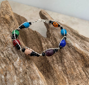 709 Lady Bug Mulicolor Bracelet 9 inch S