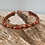 Thumbnail: Copper and Carnelian Bead Copper Wrap Bracelet