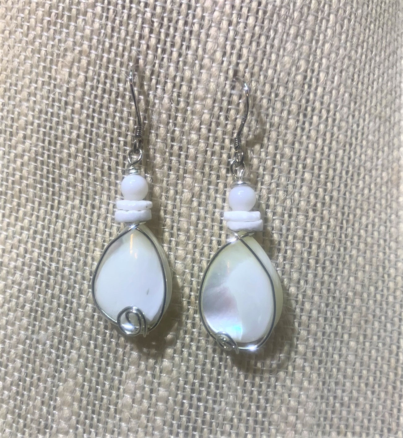White Shell Earrings