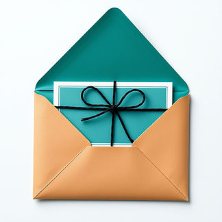 creat a gift card in an envelope with teal and black colors.jpg