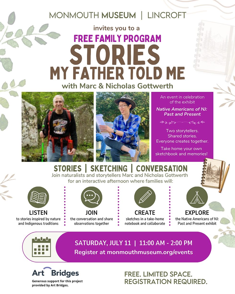 Join Us July 11th for a Free Workshop! Stories My Father Told Me: A Family Storytelling Experience