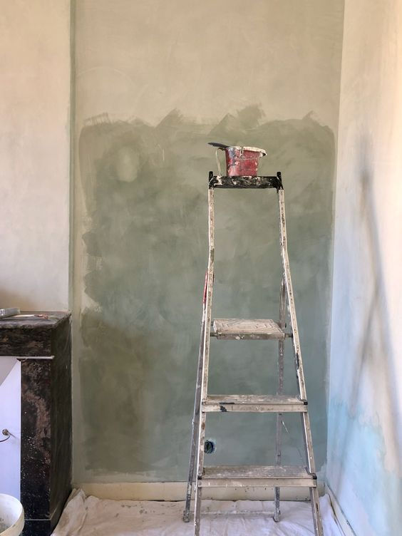 Limewash Painting In Progress - Pinterest, Gabrielle