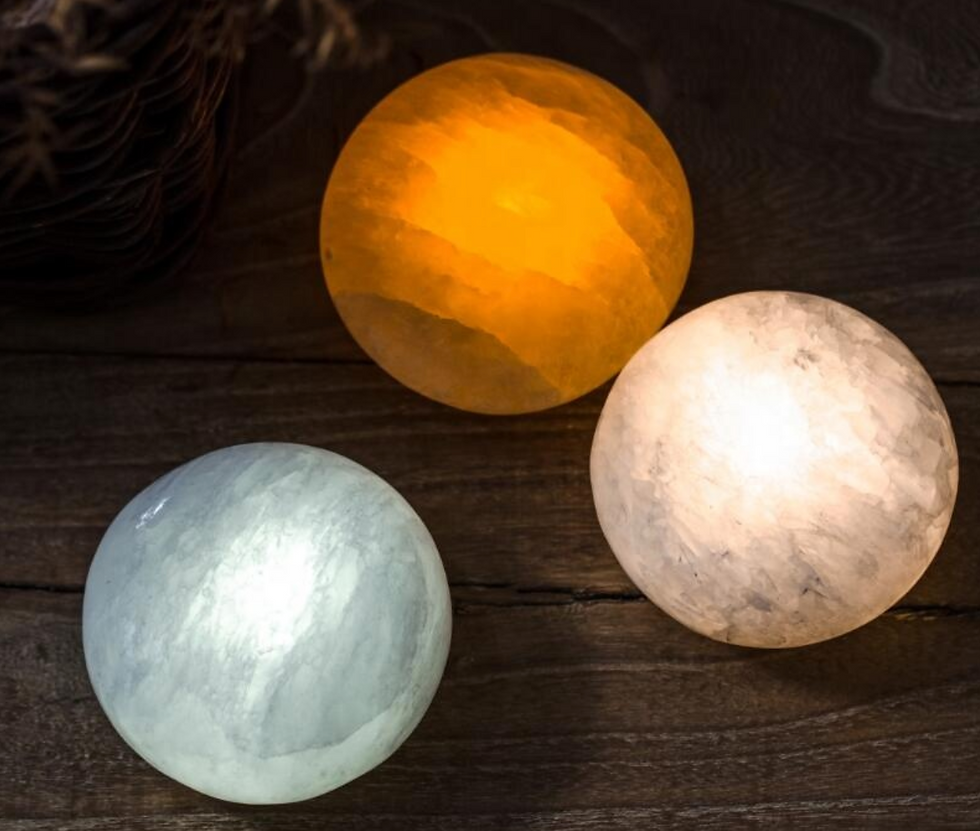 Thumbnail: MOTHERS DAY NATURAL SELENITE LED LAMP HAND CARVED HEALING GEMSTONE + FREE GIFT