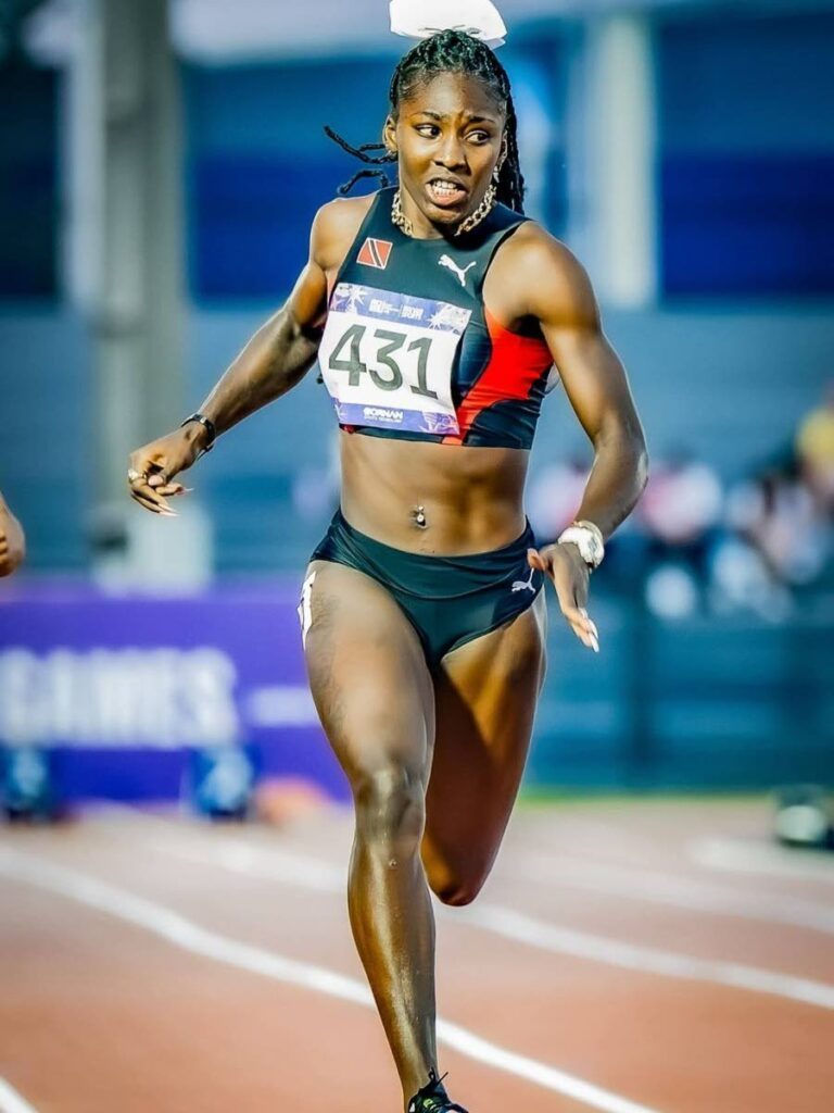TT sprinter Shaniqua Bascombe at the 2025 Junior Pan Am Games. Photo courtesy NAAATT.