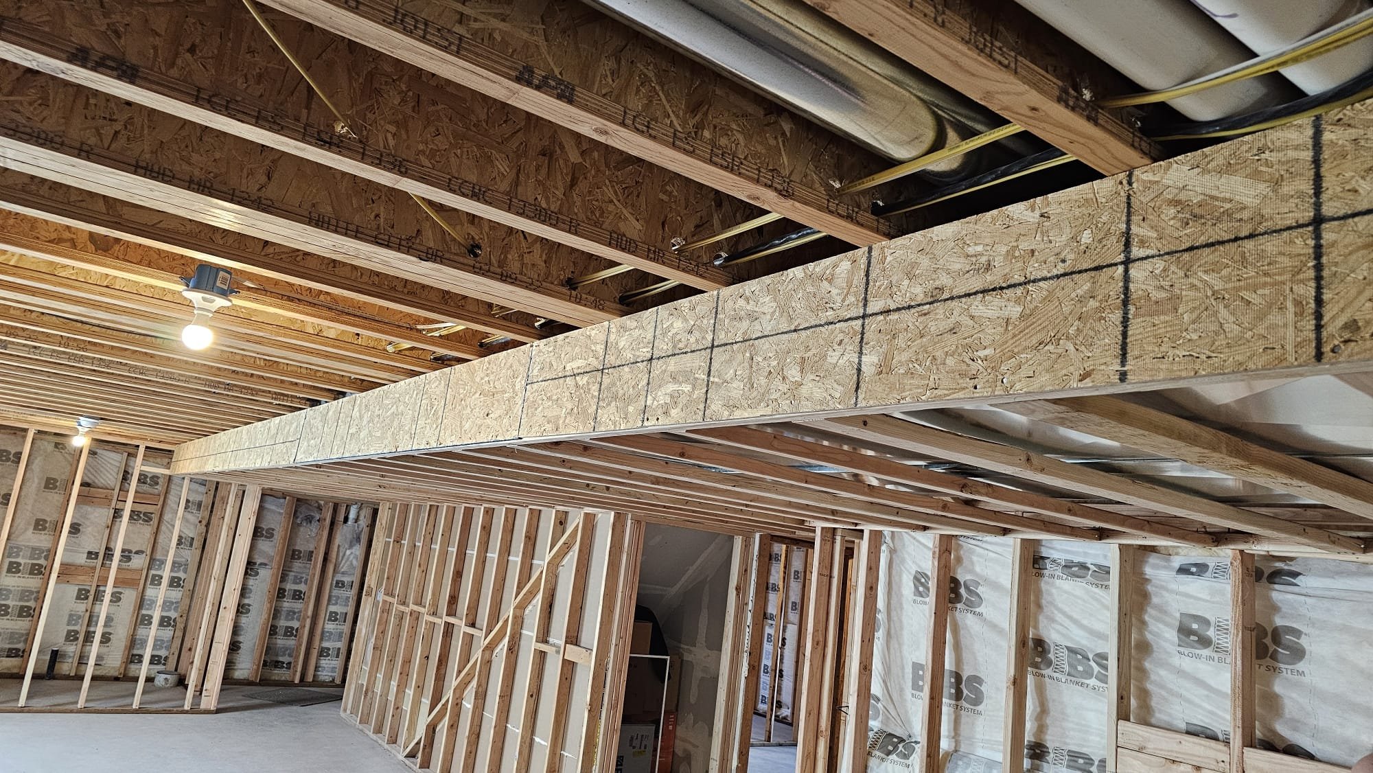 Sprayed disinfectant inside a clean air duct, signifying a good air duct cleaning company's commitment to healthy air. The bright, sanitized ductwork suggests thorough ductwork inspection and repair.