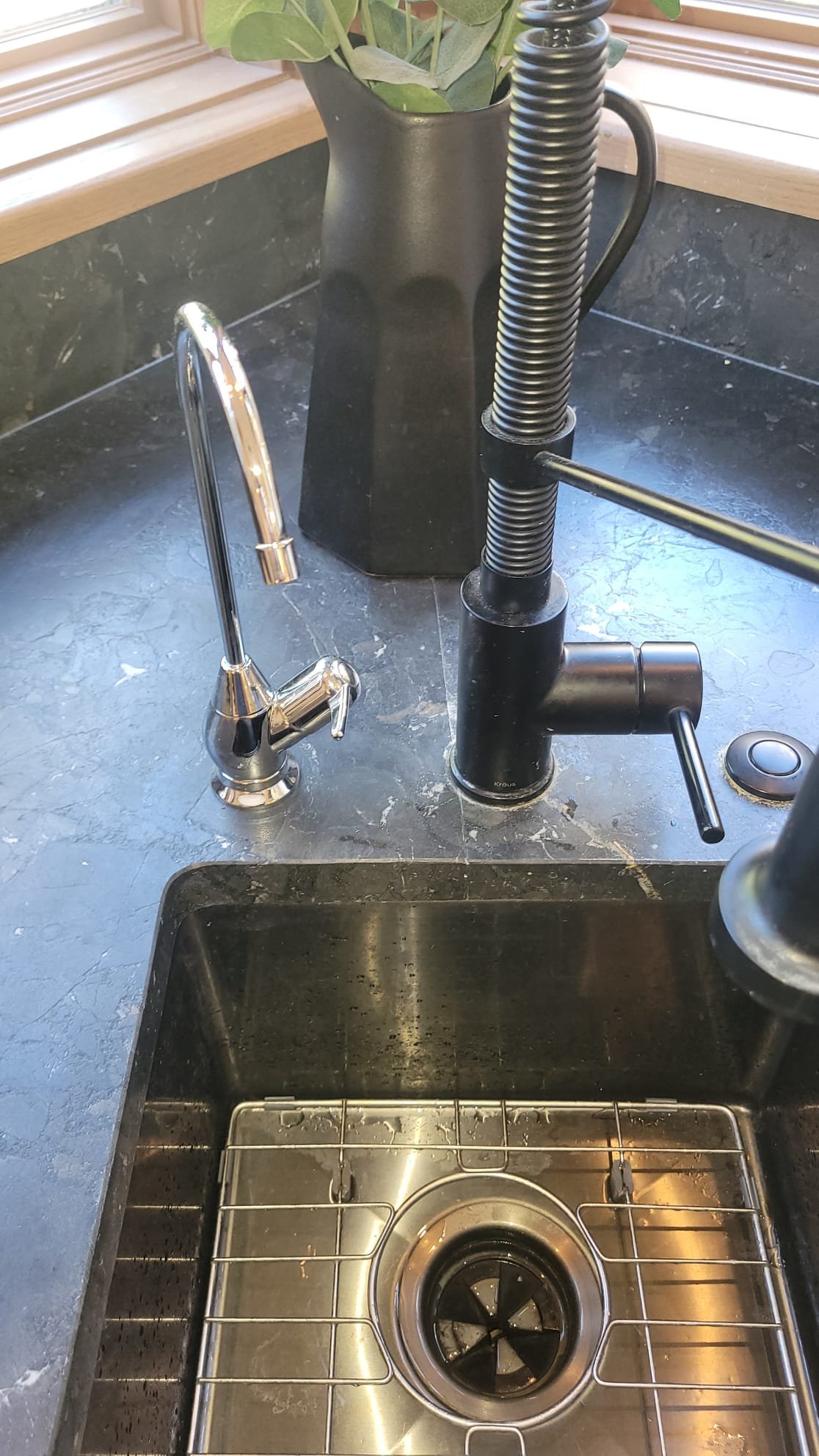 Image showing a sparkling clean faucet with soft water flowing, alongside a visual representation of reduced calcium buildup in pipes. A graphic highlights energy savings and rebate offers for upgrading to efficient water softeners, preventing the softener from constantly running and wasting water and energy.