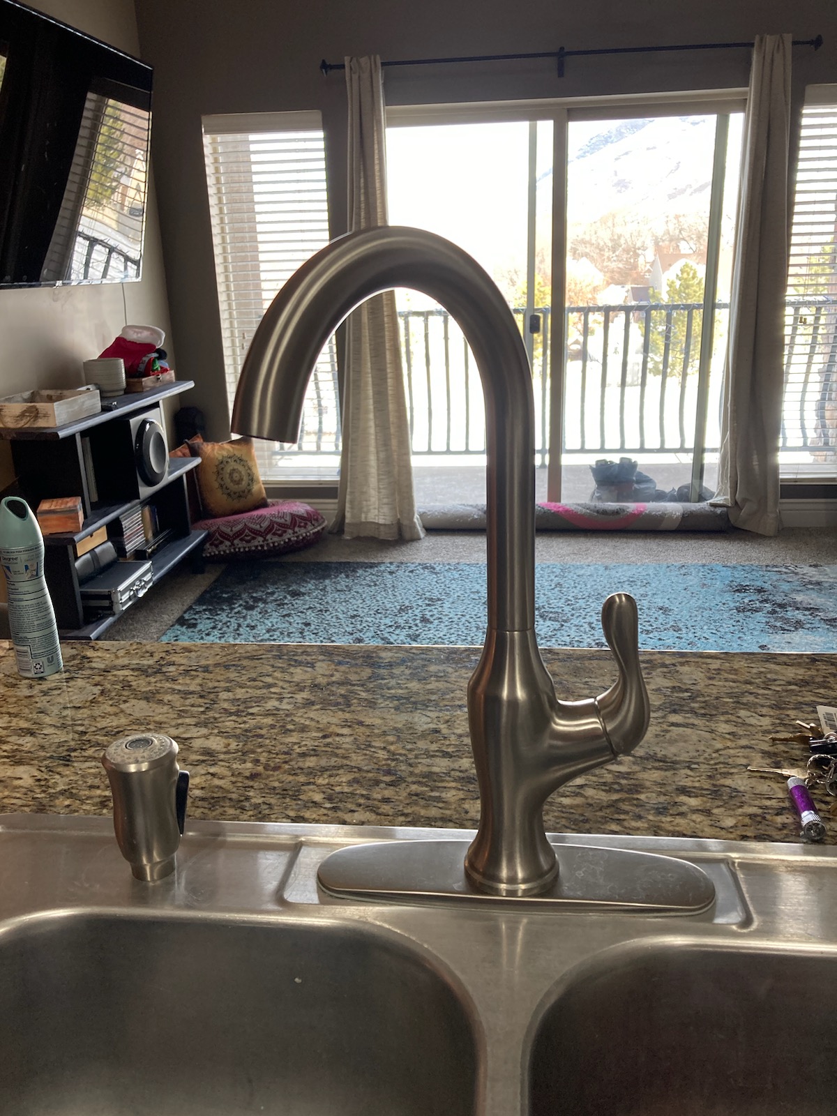 Clean, modern septic truck expertly servicing a home, symbolizing reliability for cleaning company websites. Water stain-free commercial ceiling after licensed water damage cleaning, showcasing effective solutions.