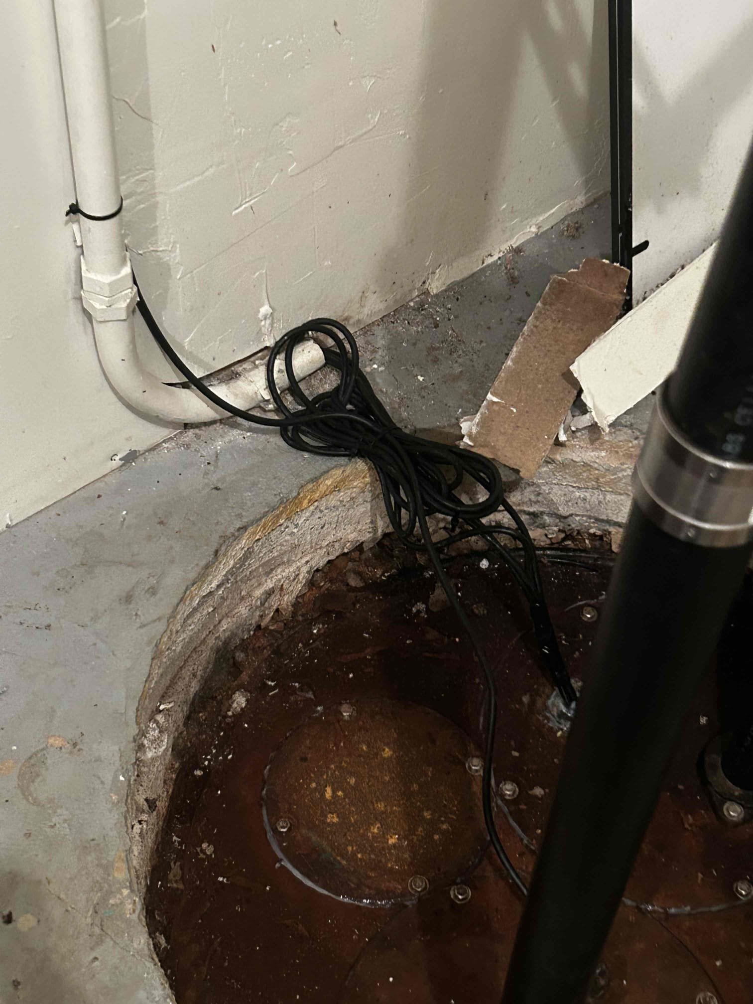 Image depicting sewage overflow cleanup in a backyard, highlighting professional sewage backup recovery services similar to sewage backup recovery service 1 and sewage backup recovery service 3. Focus is on restoring the yard to a safe and sanitary condition after a sewage backup.