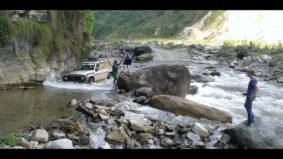 Driving Through The Mountains To Get To Barpak, Nepal
