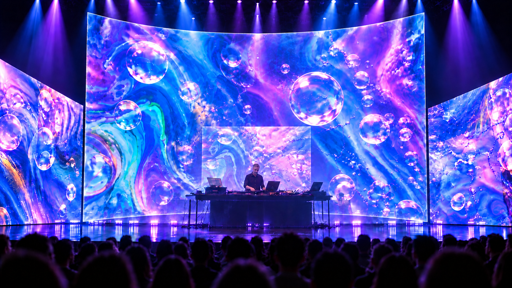 Live audiovisual performance stage
