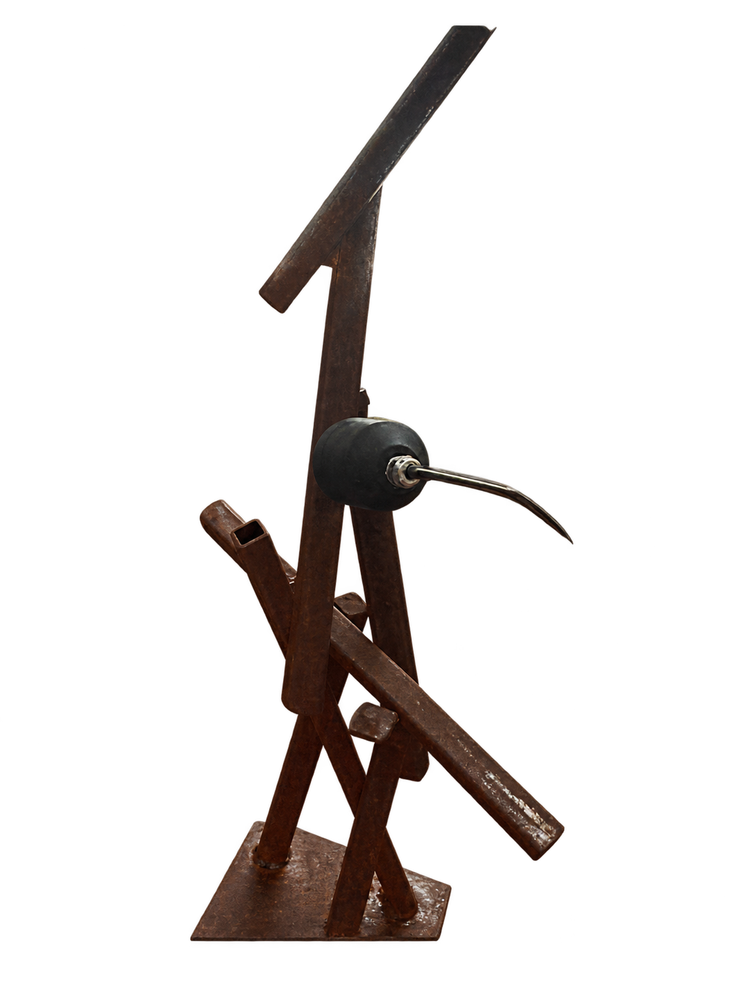 Steel sculpture used as a resonant instrument