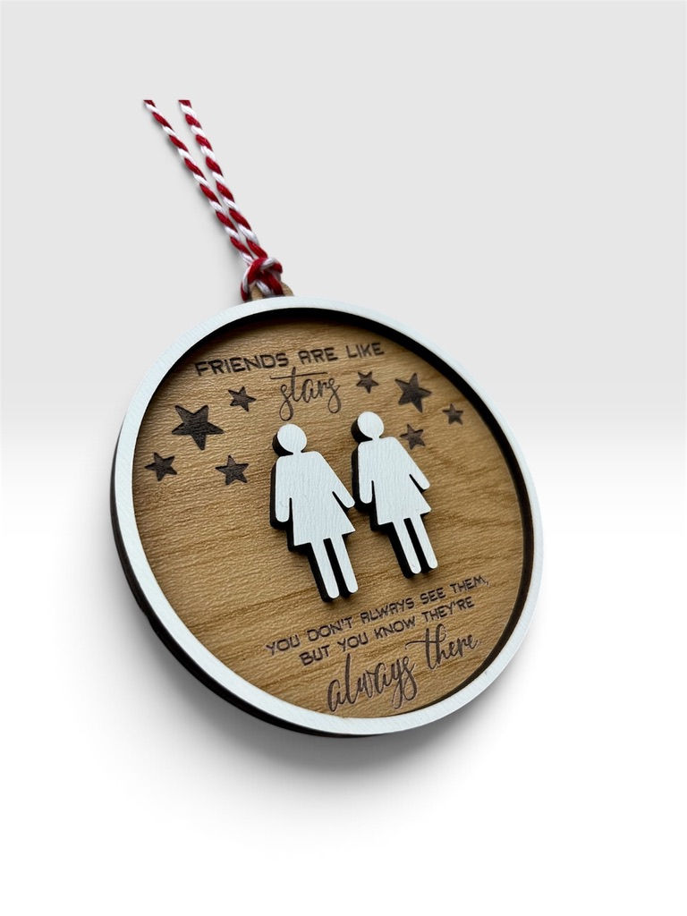 Thumbnail: Friends Are Like Stars Christmas Ornament