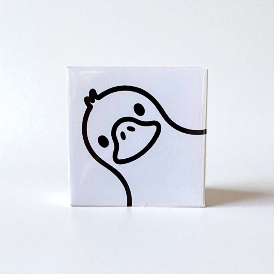Peeking Duck Funny Photo Magnet | Outside & Arrow