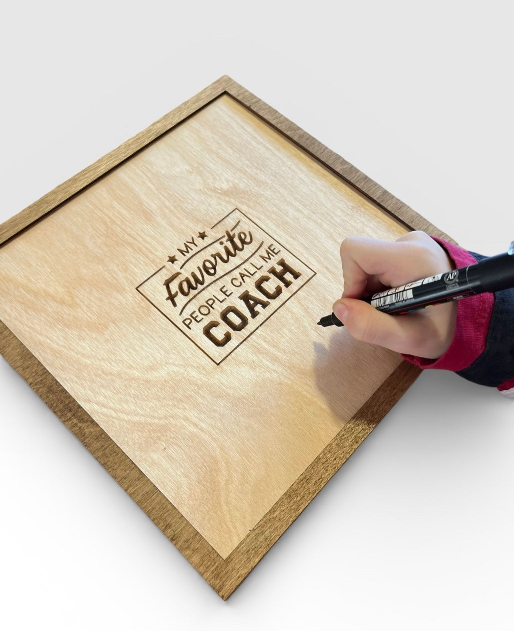 Personalized Coach Sign – Engraved Wooden Team Gift | End of Season Thank You Pl