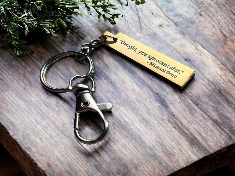 Funny keychain gift for fans of The Office TV show