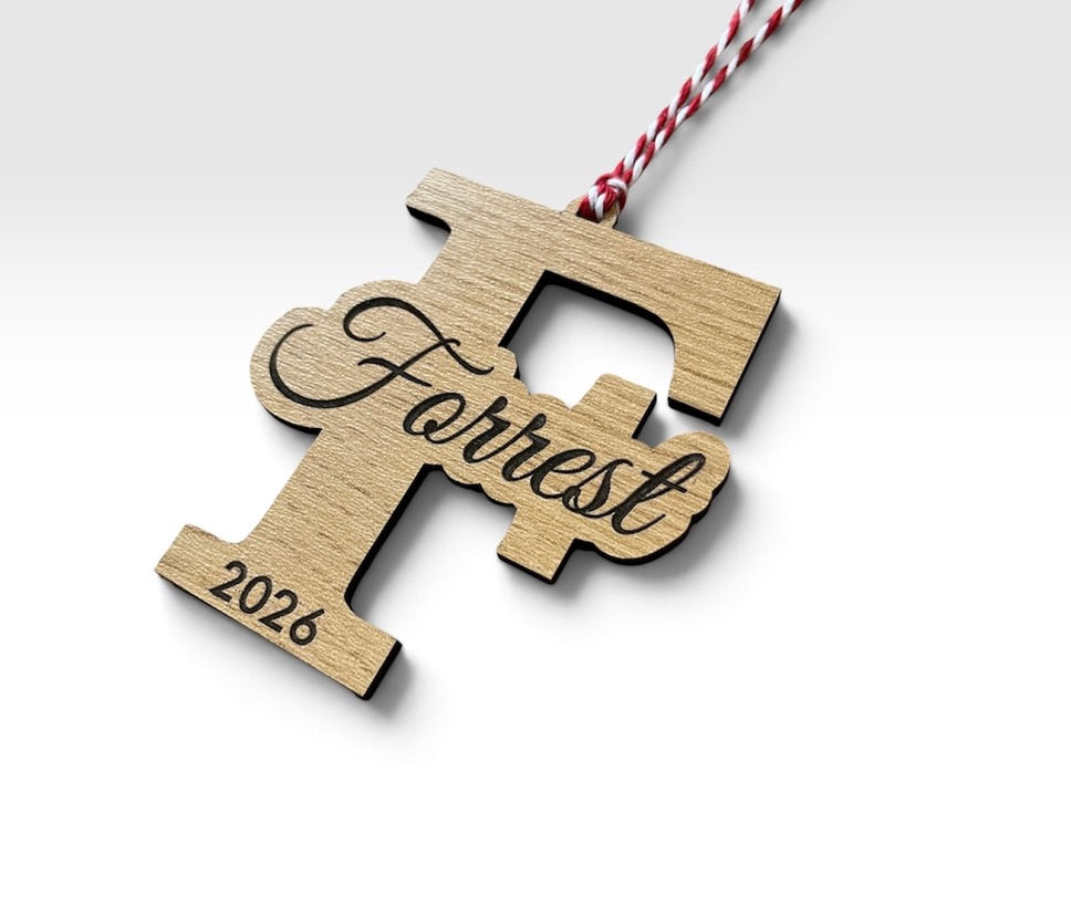 Personalized Initial Christmas Ornament