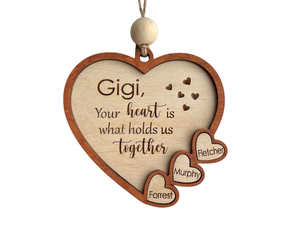 Personalized festive ornament for grandparents with custom names