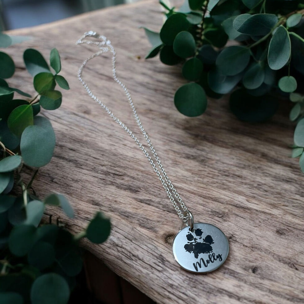Pet memorial necklace