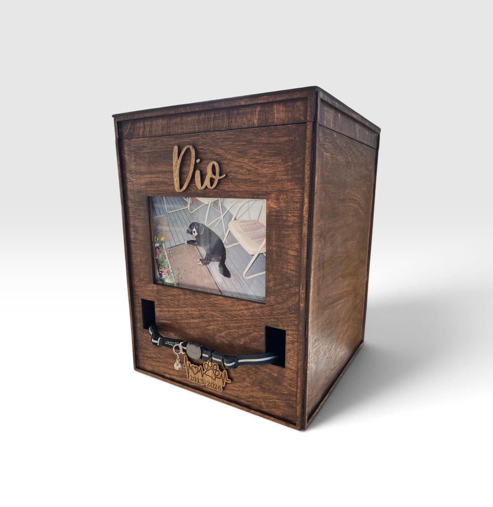 Memorial box/urn and collar holder