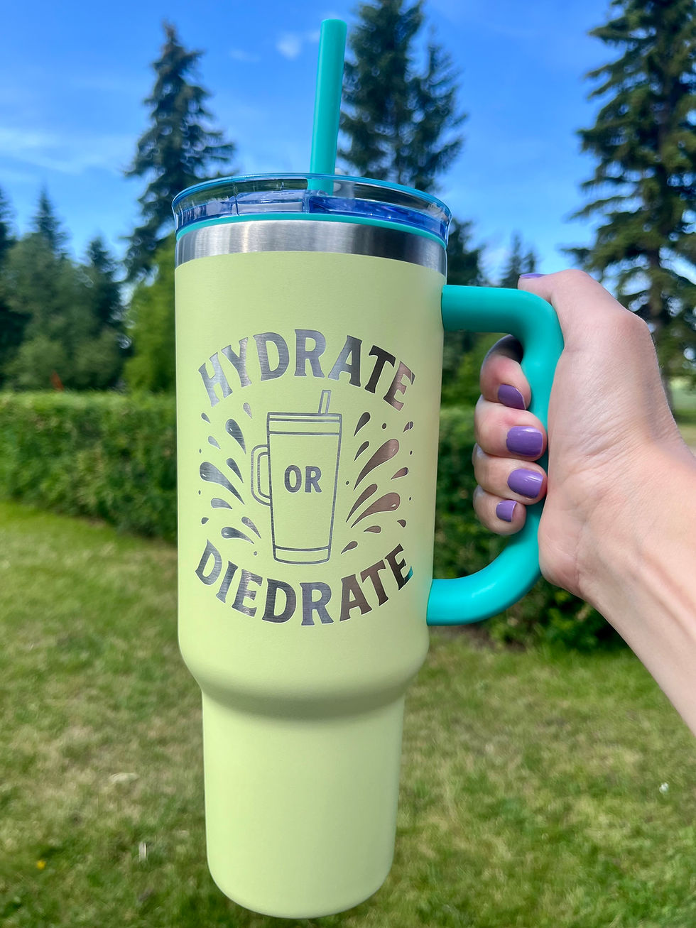 Large stainless steel funny tumbler cup with lid and straw