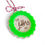 Thumbnail: Personalized wreath Christmas ornament with engraved family name, raised green acrylic, and wood backing.