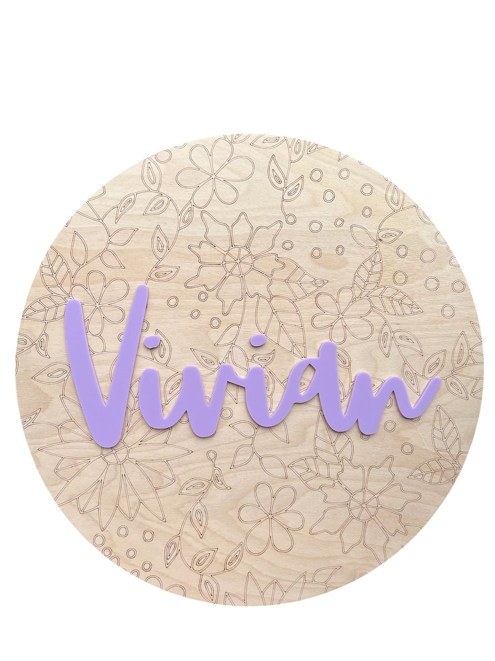Floral Nursery Name Sign