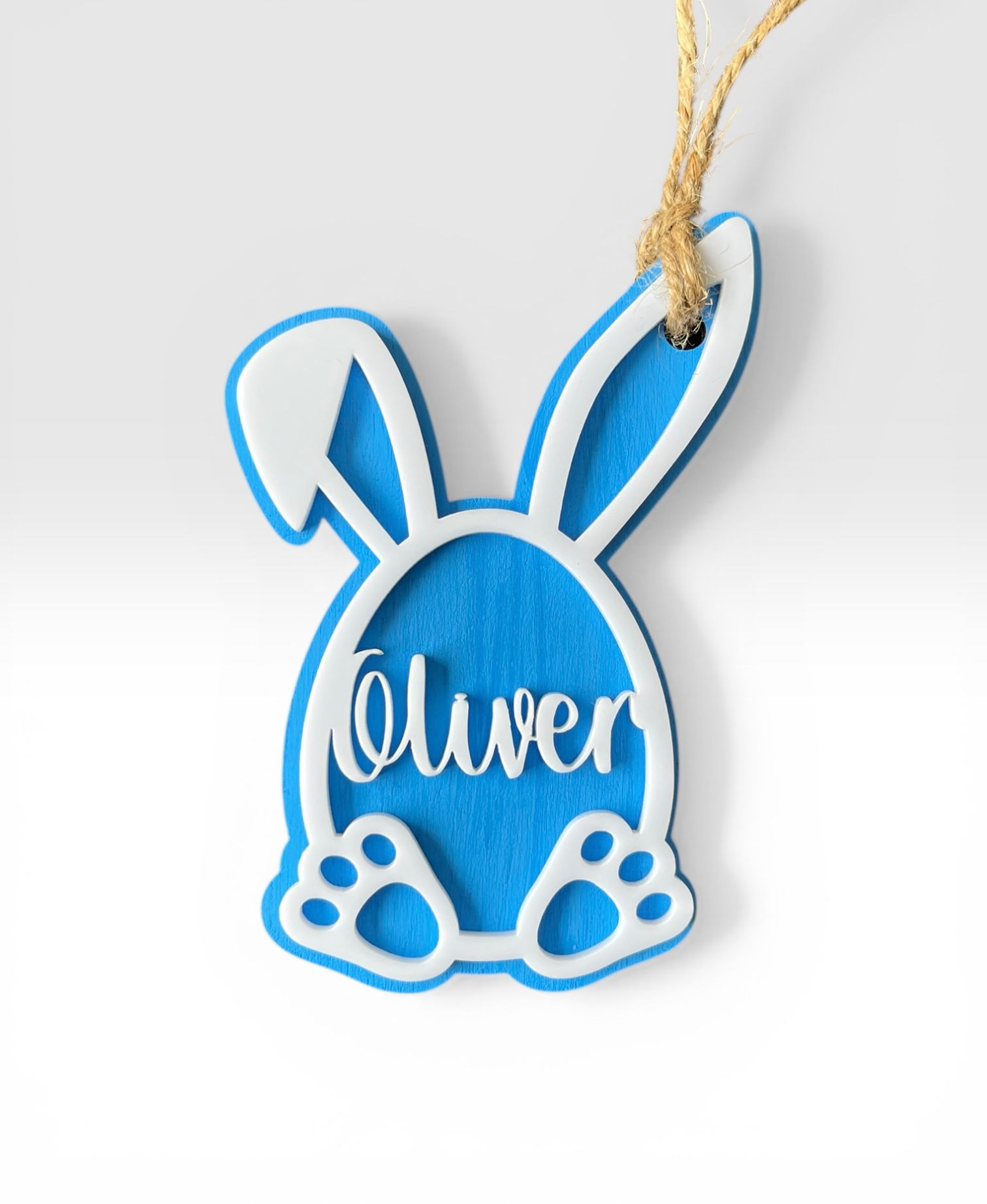 Easter Bunny Outline Basket Tag