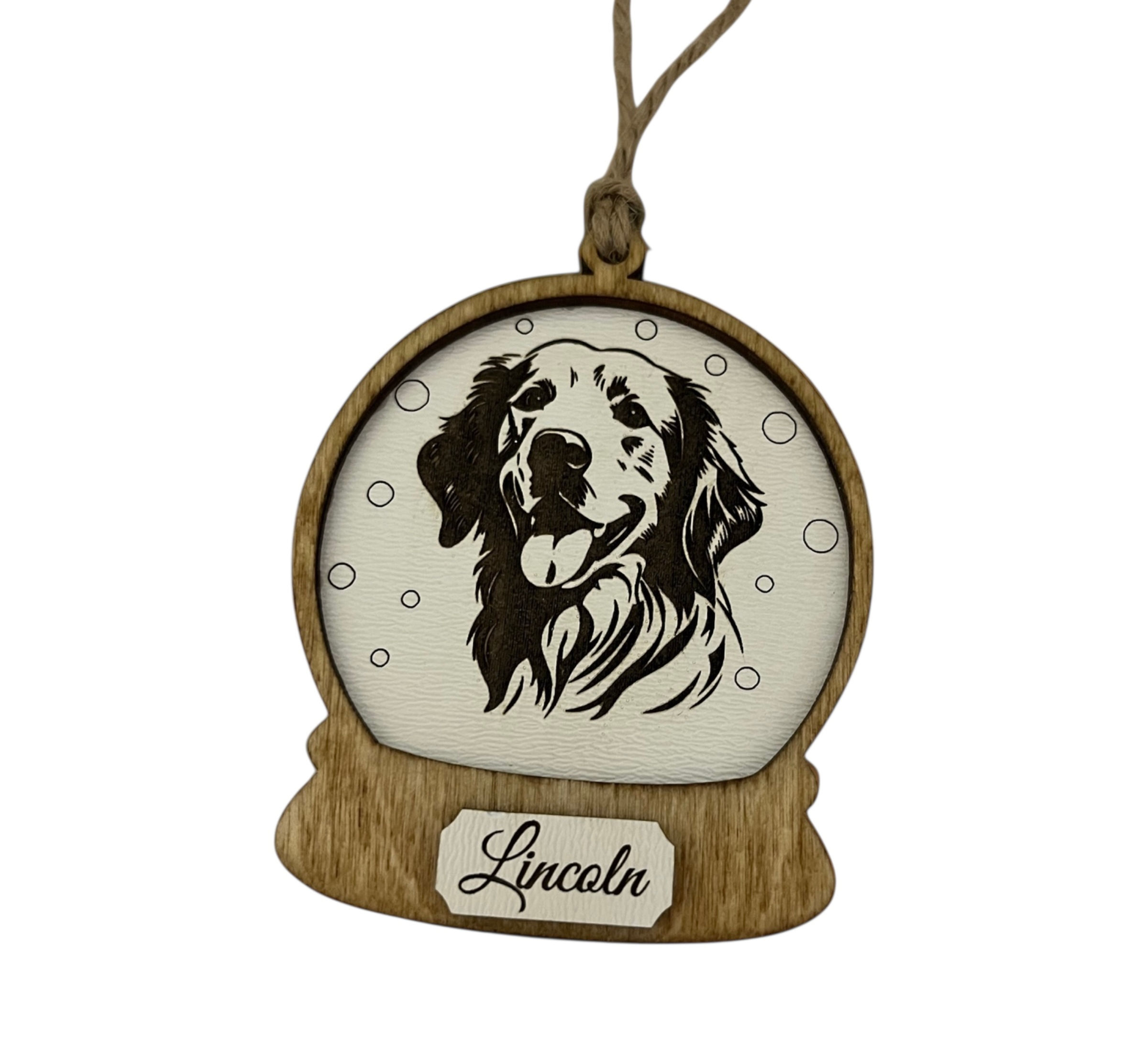 Custom dog memorial Christmas ornament – in loving memory pet ornament