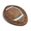 Thumbnail: Close-up of football crib board showing white acrylic stitched detail on American walnut stained Baltic birch