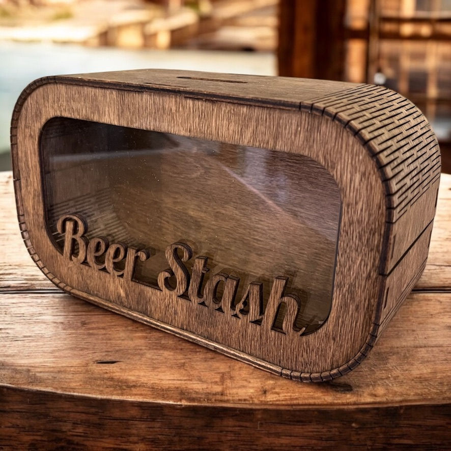 Custom beer stash piggy bank gift for beer lovers